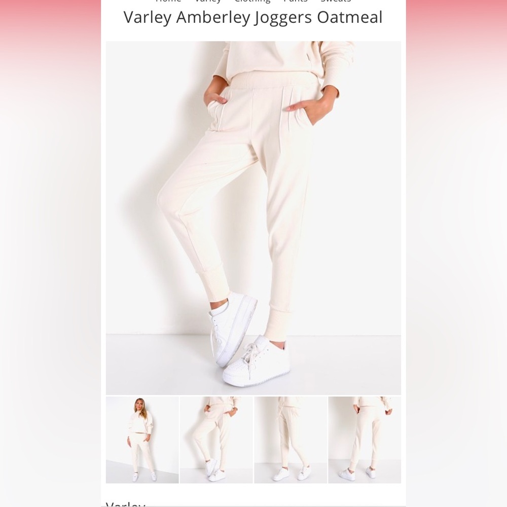 NWOT Varley Amberley Oatmeal Joggers. Size XS.